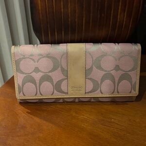 Coach Signature Jacquard Slim Envelope Wallett